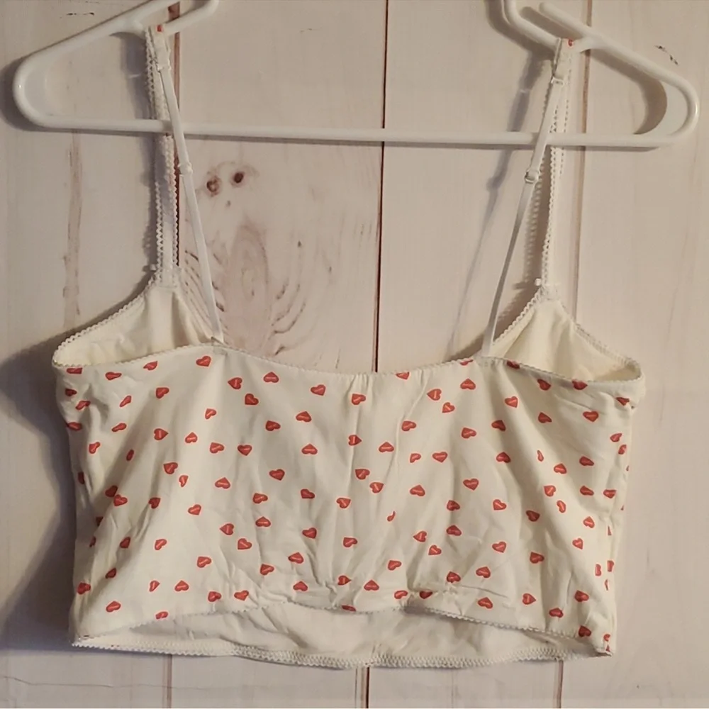 NWT SKIMS VALENTINE EDITION FITS EVERYBODY PICOT TRIM CROPPED CAMI | LARGE - Picture 13 of 15